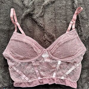 Garage Lace Bralette in Soft Pink